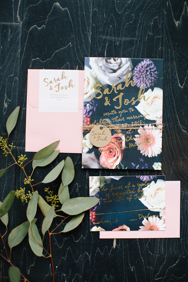 Wedding Invitations Ruffled - photo by Allison Hopperstad Photography http://ruffledblog.com/wedding-ideas-inspired-by-floral-graffiti