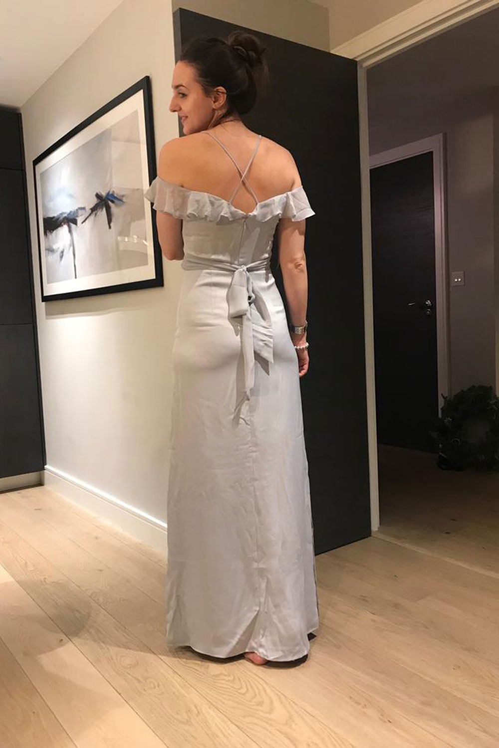 bridesmaids dresses, bridesmaids dress, dress, asos dress, grey dress, silver grey dress